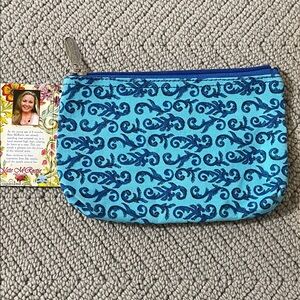 (New with tag) Kate McRostie Blue Cosmetic Bag